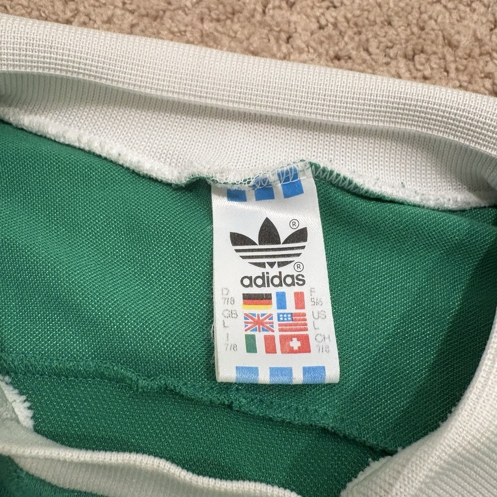 Vintage 1980s Adidas Goalkeeper Football Shirt Green Template Soccer Jersey - Picture 4 of 7